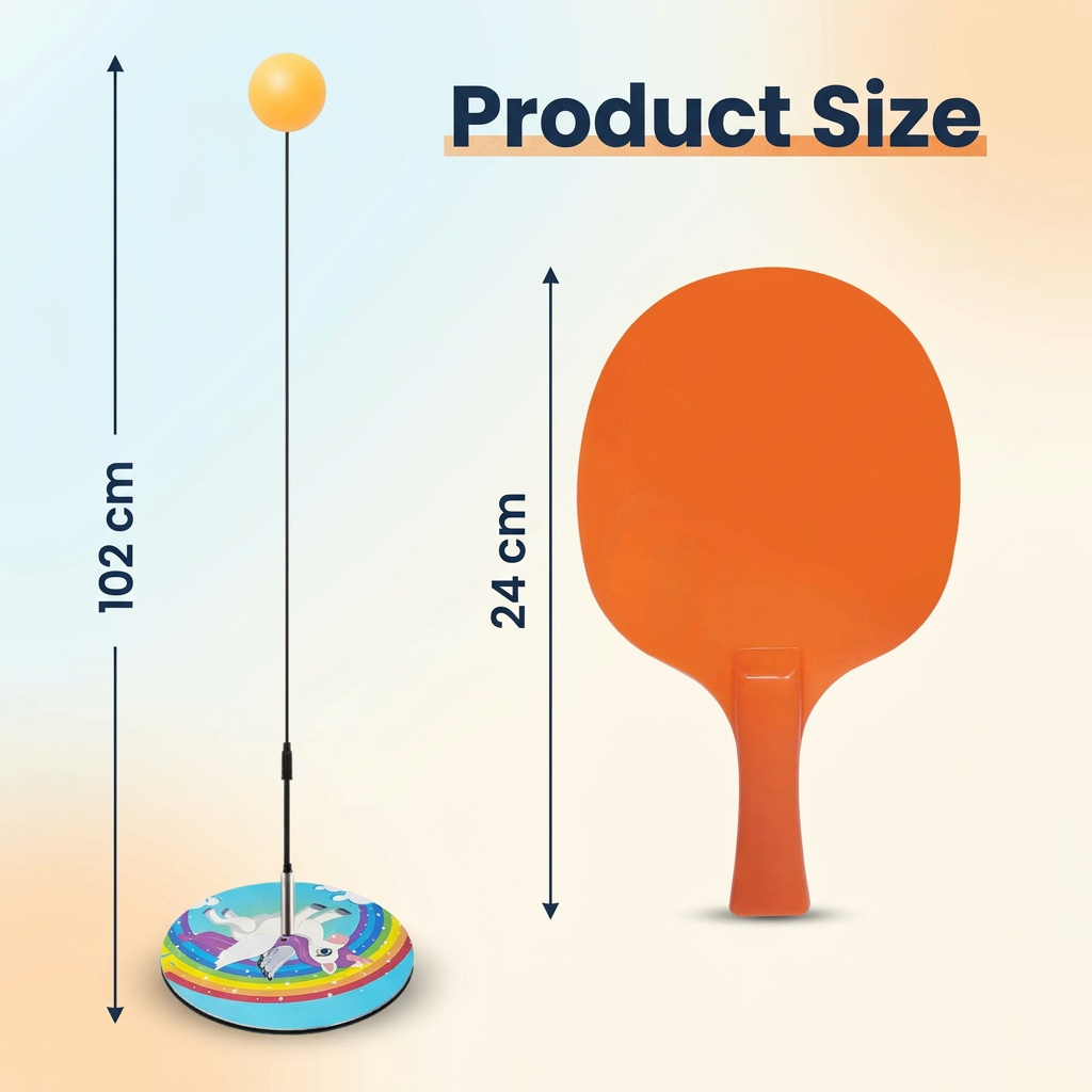 Attractive table tennis trainer size guide