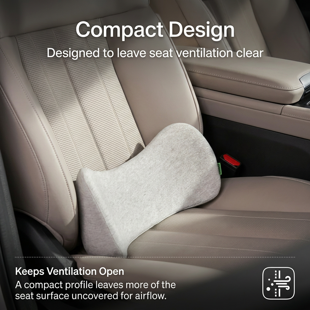 Cushion advertisement with English text in 1:1 format