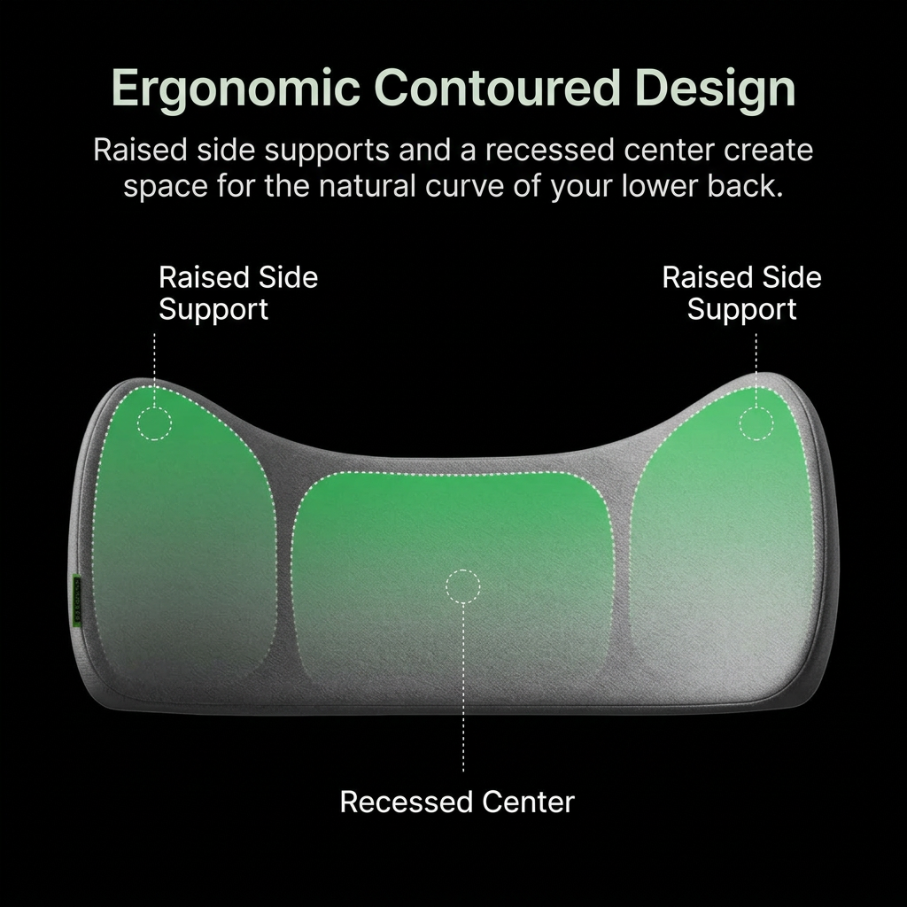 Cushion infographic with English text in 1:1 format