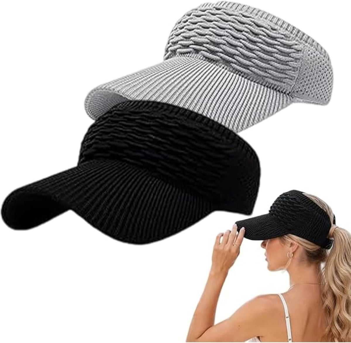 Women’s Ponytail Sun Visor Hat
