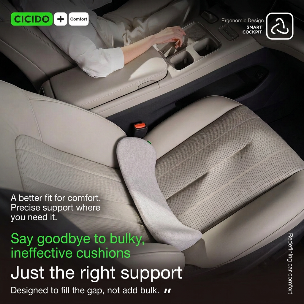 Square advertisement with English text